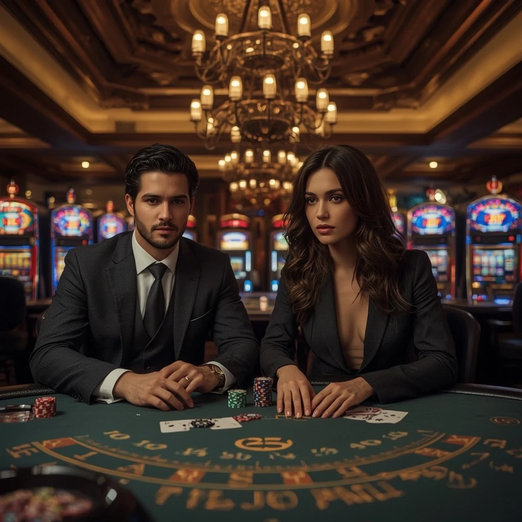 Dos jugadores de póker en RICHY CASINO